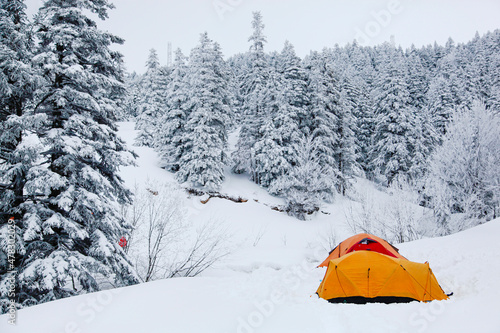 Winter Camping in the Uludag National Park Bursa Turkey