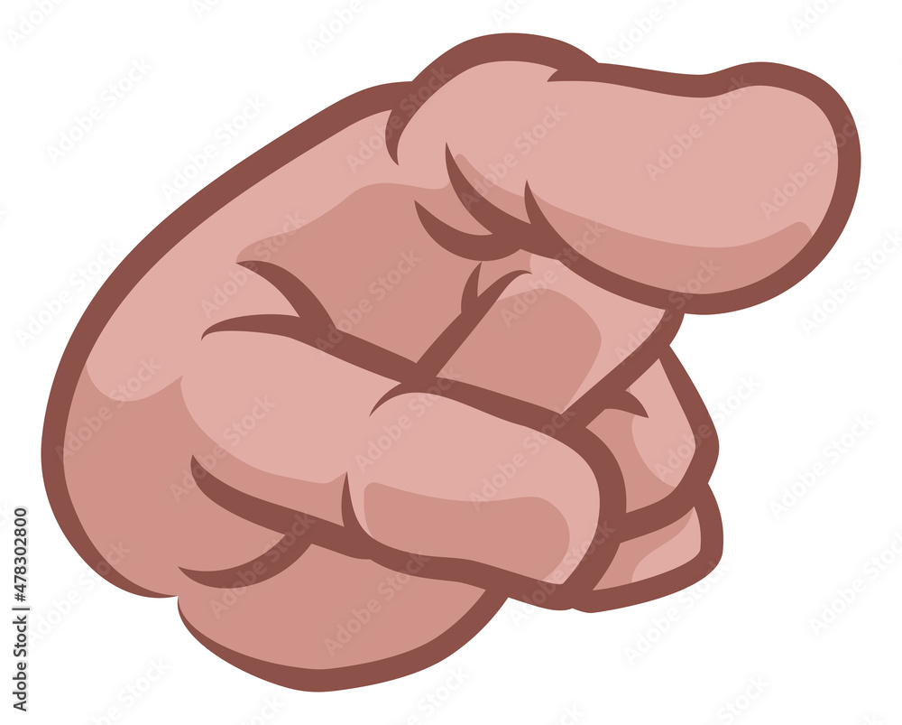 Obraz premium Pointing Hand Cartoon