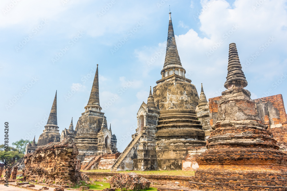 Ruins of Ayutthaya Temples, Thailand