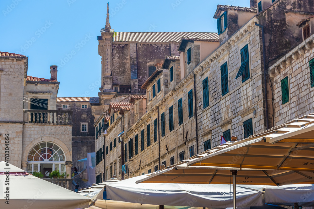 Old buildings in Dubrovnik historice center, Croatia