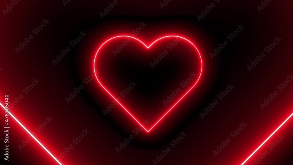 Red shiny glowing heart shape Red shiny glowing heart shape