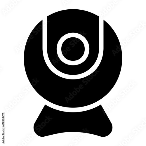 web cam glyph icon