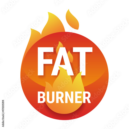 Fat burner icon - supplement for losing weight