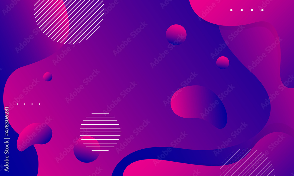 Colorful geometric background. Fluid shapes composition. Vector illustration