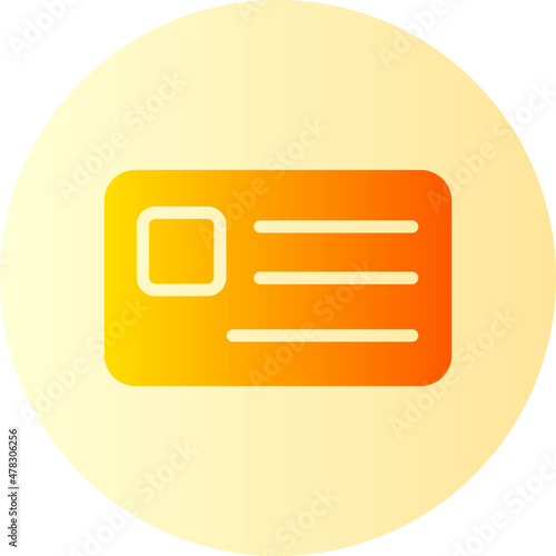 visiting card gradient icon