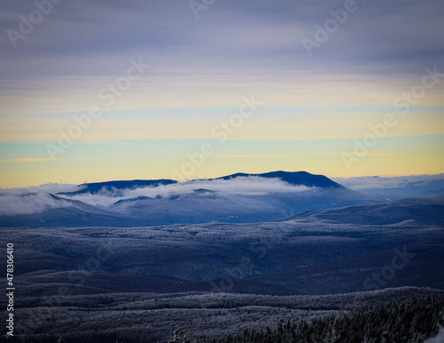 Hazy Blue Horizon Stratton Mountain Vermont January 2022