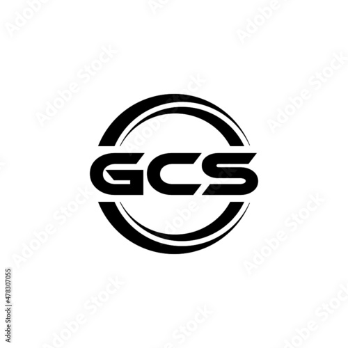 GCS letter logo design with white background in illustrator, vector logo modern alphabet font overlap style. calligraphy designs for logo, Poster, Invitation, etc. photo