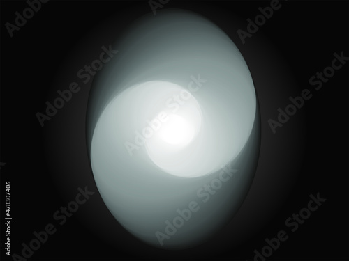 Grafika wektorowa powstała w wyniku szeregu przekształceń owalu oraz zastosowanie efektu przejścia tonalnego.