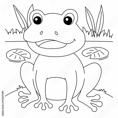 Frog Coloring Page for Kids