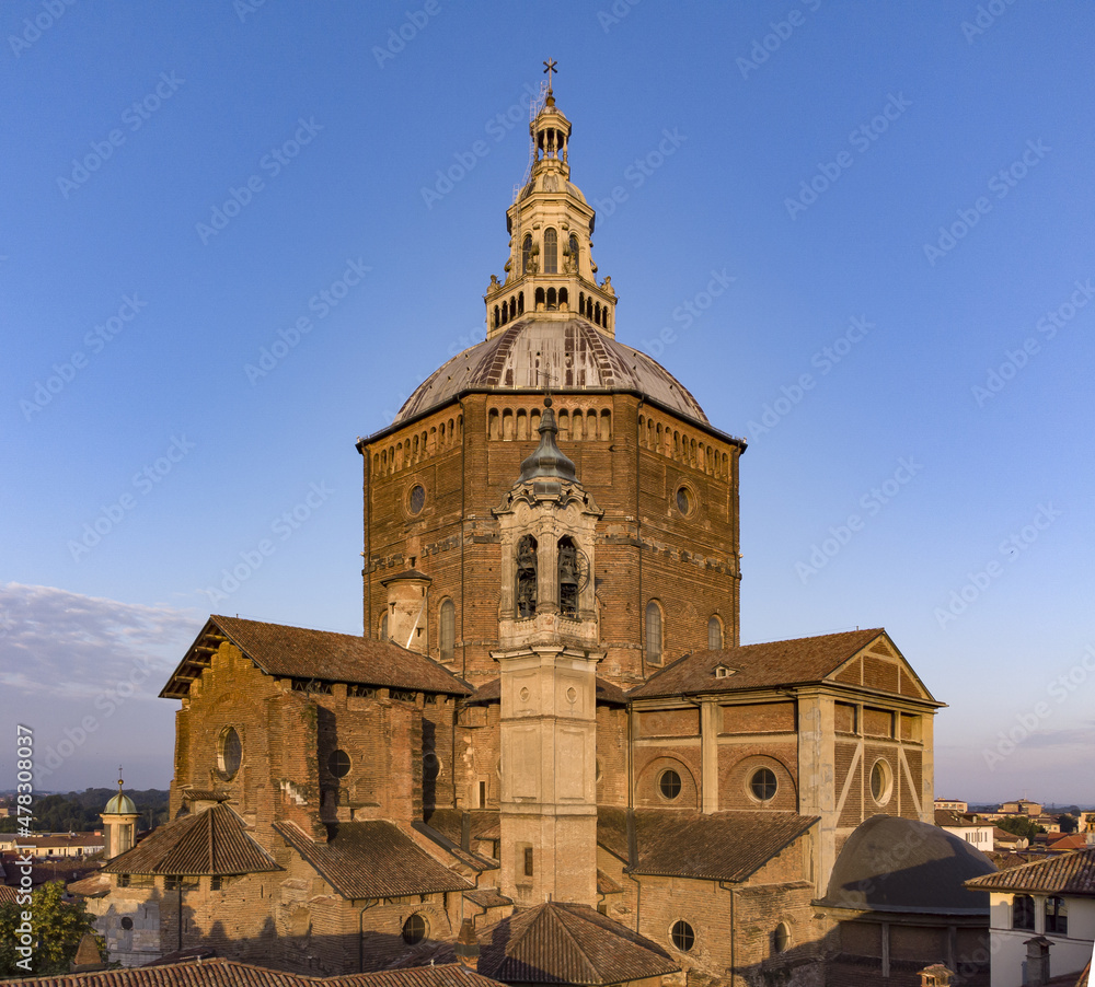 The Dome church and bell tower in Pavia, Italy