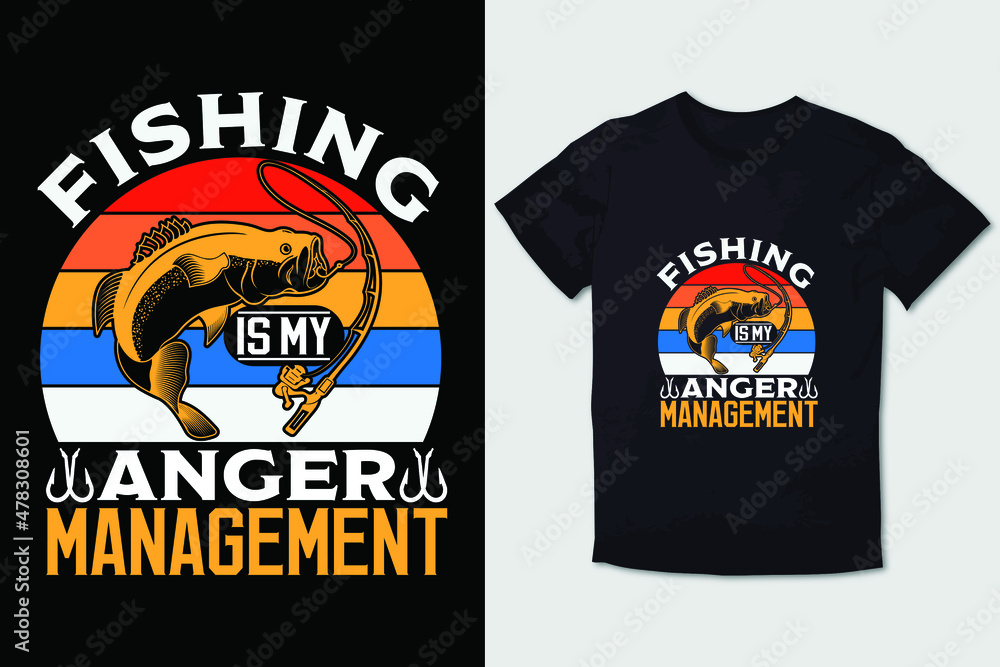FISHING T-SHIRT FISHING IS MY ANGER MANAGEMENT