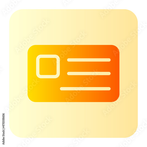 visiting card gradient icon