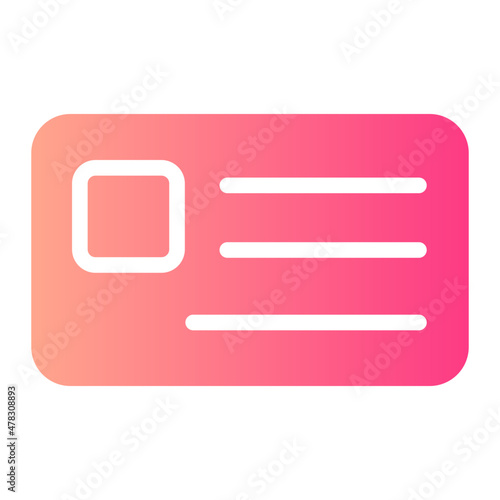 visiting card gradient icon