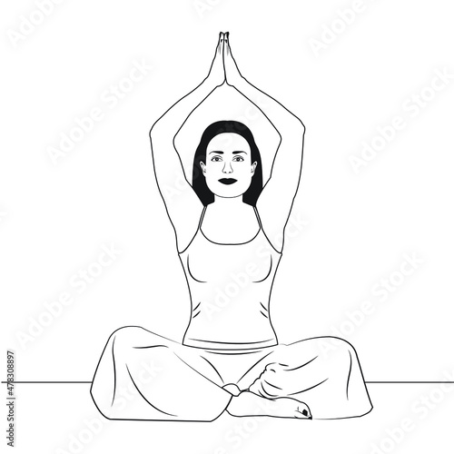 yoga woman in lotus position