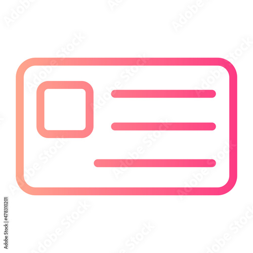 visiting card gradient icon