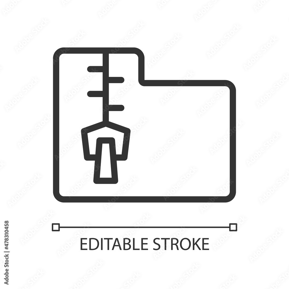 Data mining file archive linear pixel perfect icon. Keeping virtual information. Thin line customizable illustration. Contour symbol. Vector isolated outline drawing. Editable stroke. Arial font used Data mining file archive linear pixel perfect icon. Keeping virtual information. Thin line customizable illustration. Contour symbol. Vector isolated outline drawing. Editable stroke. Arial font used