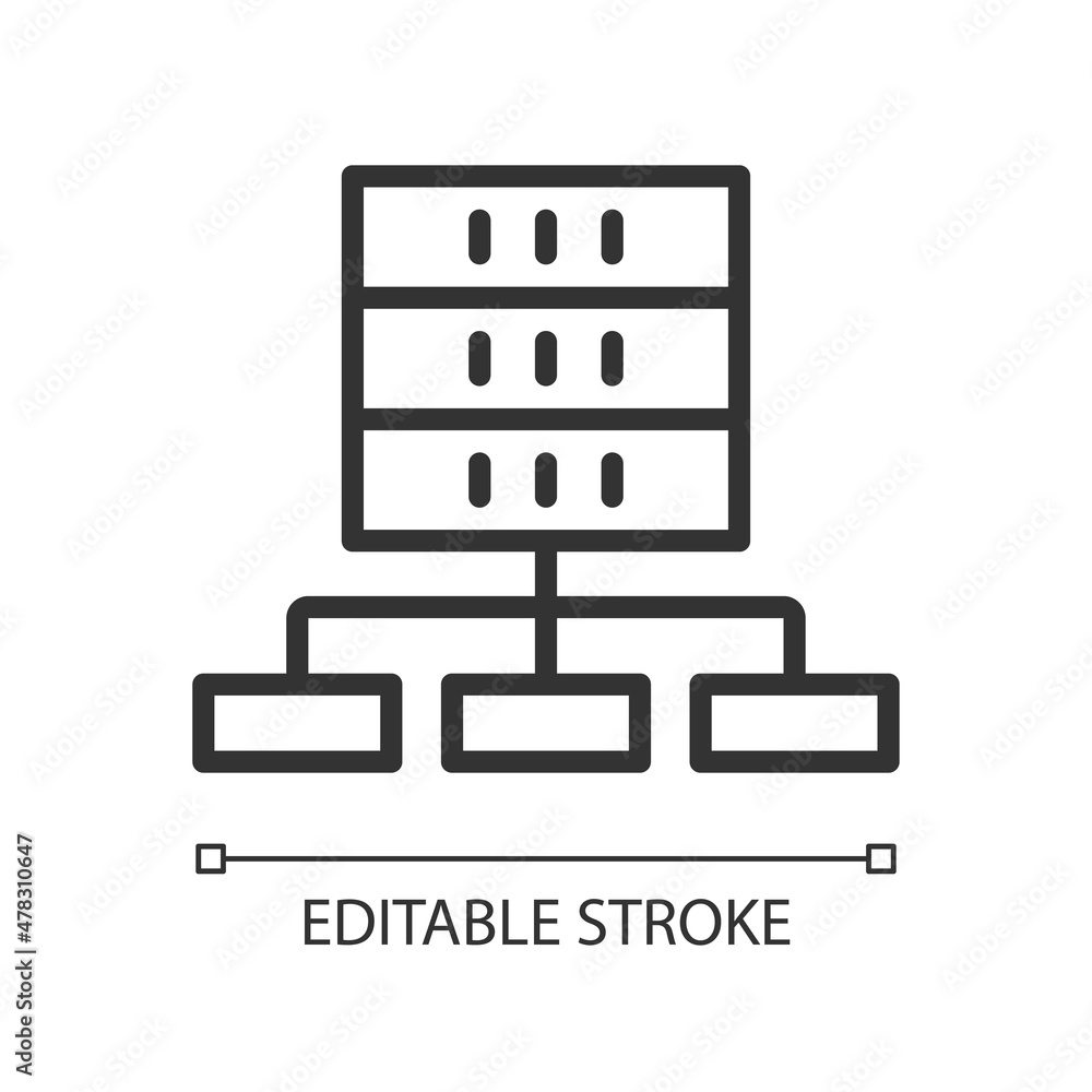 Data set technology linear pixel perfect icon. Virtual storage for information. Thin line customizable illustration. Contour symbol. Vector isolated outline drawing. Editable stroke. Arial font used Data set technology linear pixel perfect icon. Virtual storage for information. Thin line customizable illustration. Contour symbol. Vector isolated outline drawing. Editable stroke. Arial font used