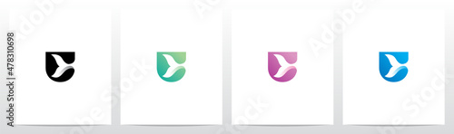Fish Tail On Letter Logo Design U