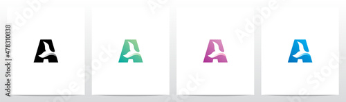 Fish Tail On Letter Logo Design A