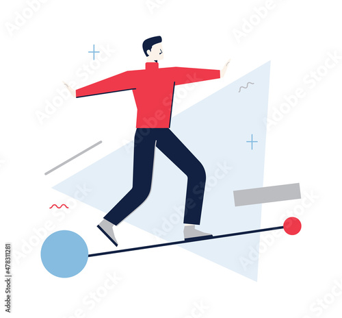 Balance concept. Idea of stability and calmness. Abstract, business