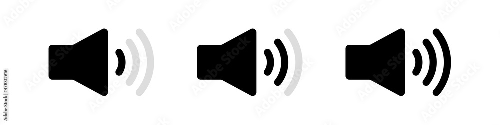 Sound level. Volume level icon set. Sound level. Volume level icon set.