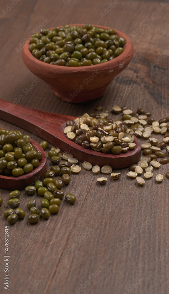 Green Mung Beans Also Know as Mung Dal, Vigna Radiata, Green Beans or Moong Dal isolated on White Background Green Mung Beans Also Know as Mung Dal, Vigna Radiata, Green Beans or Moong Dal isolated on White Background