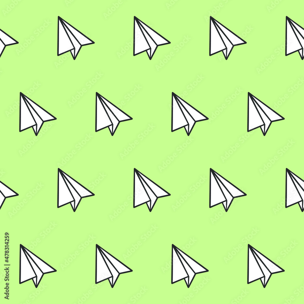Seamless pattern with paper plane background Seamless pattern with paper plane background