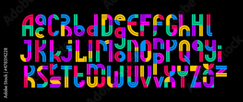 Kids alphabet, colorful geo...