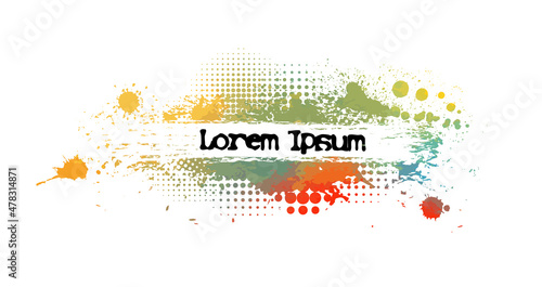 Abstract multicolored blots for text. Vector illustration