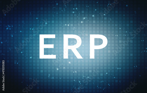 2D illustration Enterprise Resource Planning ERP corporate company management