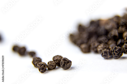 Black Peppercorns, macro shot