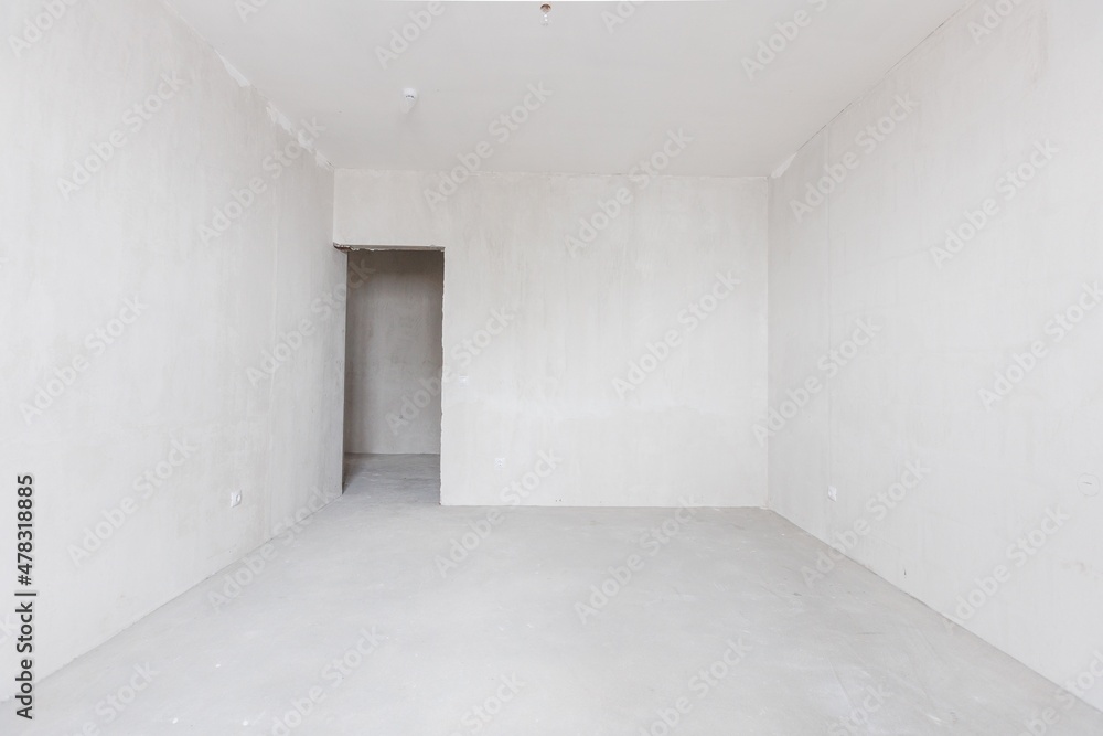 Obraz premium interior of the apartment without decoration in gray colors