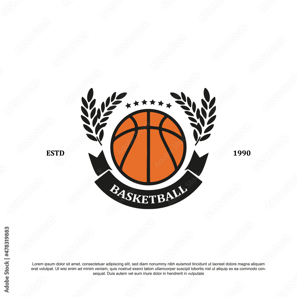 Creative basketball logo design. Basketball logo for your club or tournament