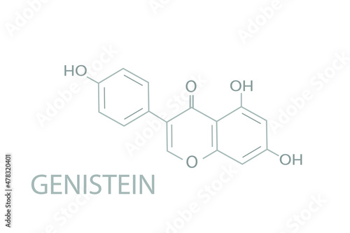 Genistein molecular skeletal chemical formula.