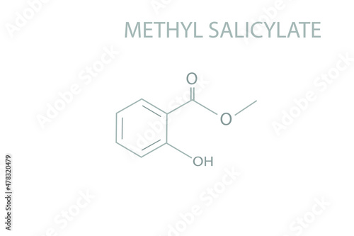 Methyl salicylate molecular skeletal chemical formula.