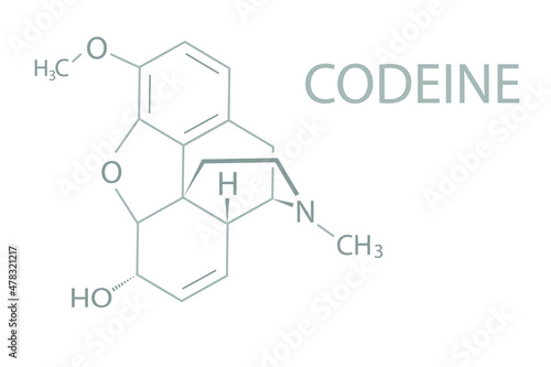 Codeine molecular skeletal chemical formula.