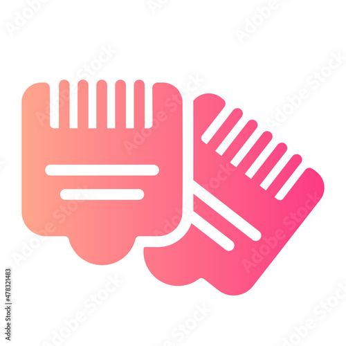 hair clipper gradient icon