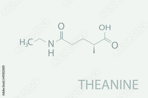 Theanine molecular skeletal chemical formula.