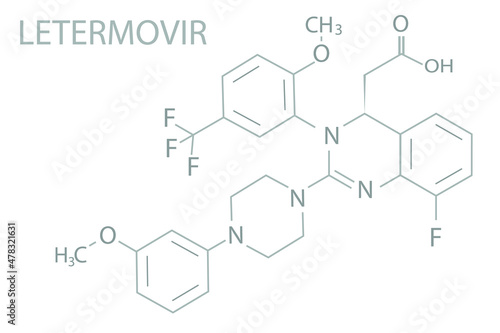 Letermovir molecular skeletal chemical formula.