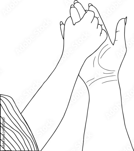 childrens hand holding mothers hand female family mothers day 