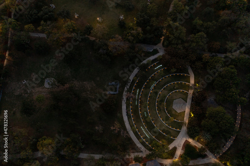 Papier peint Vista aérea del Parque Bosque Del Valle, San Pedro Garza García, Nuevo León