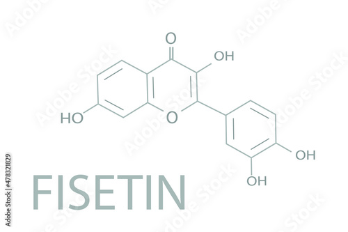 Fisetin molecular skeletal chemical formula.