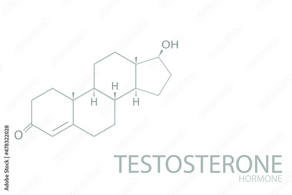 Testosterone molecular skeletal chemical formula.