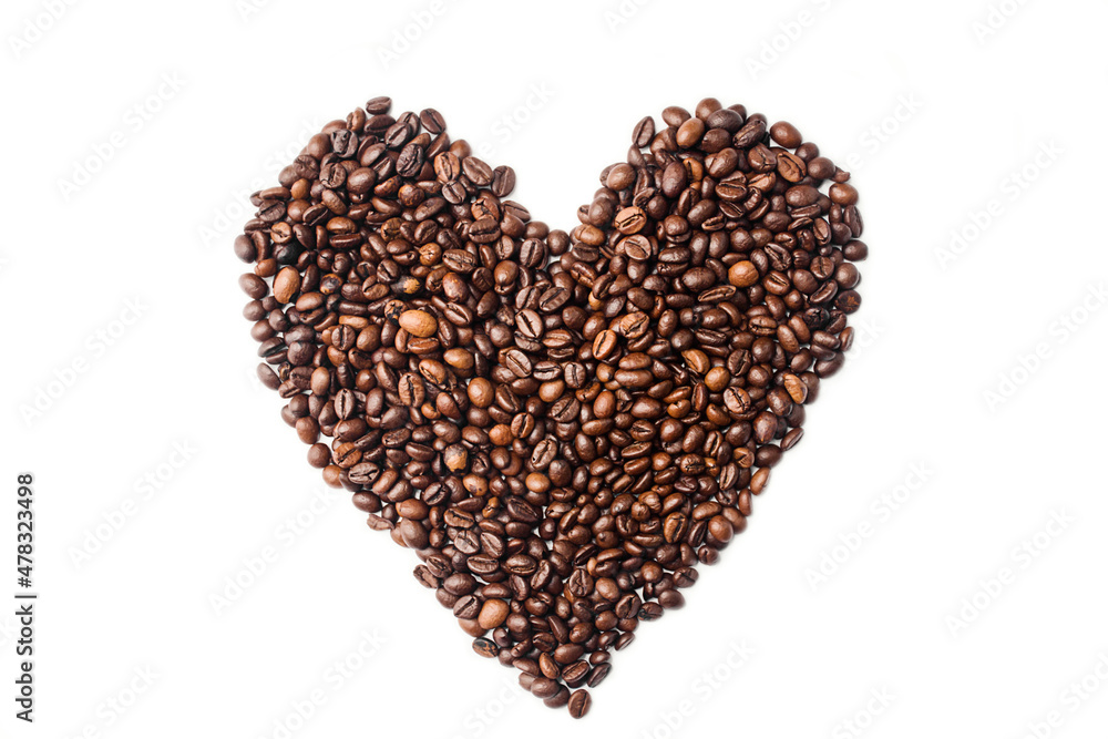heart made of coffee beans heart made of coffee beans
