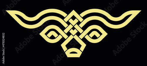Abstract Celtic knot ornament vector 01