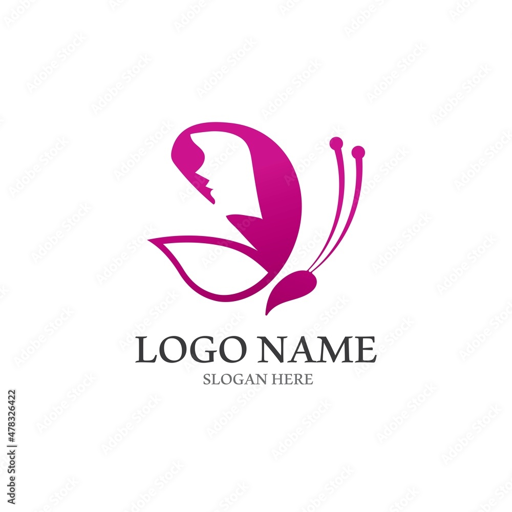 Fototapeta premium Butterfly logo icon vector design