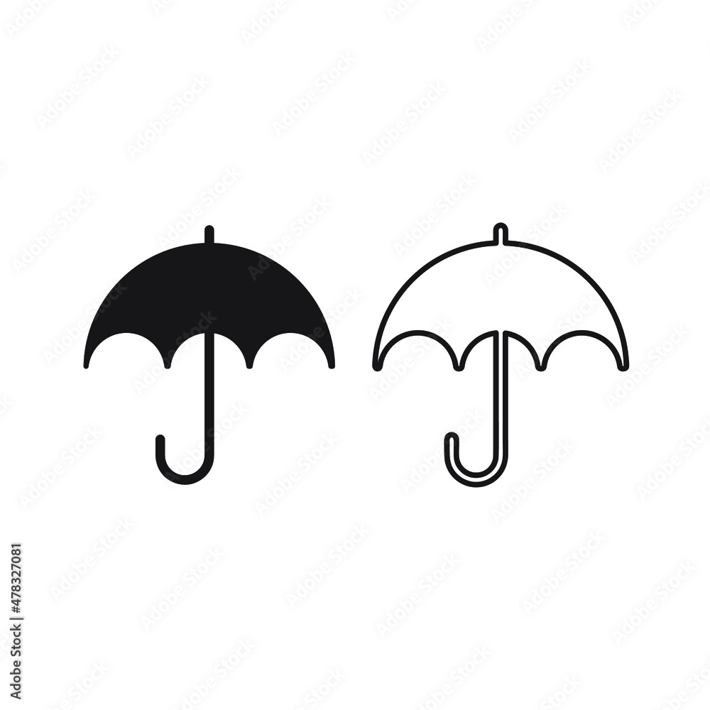 umbrella icons, with black color and line art, perfect for adding to your collection of weather themed icons umbrella icons, with black color and line art, perfect for adding to your collection of weather themed icons