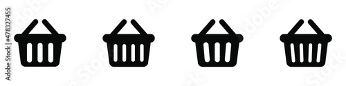 Shopping basket icon - vector illustration