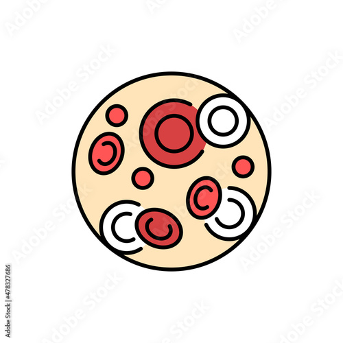 Fanconi anemia color line icon. Human diseases. photo