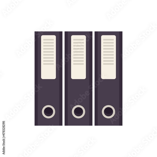 Prosecutor folder icon flat isolated vector